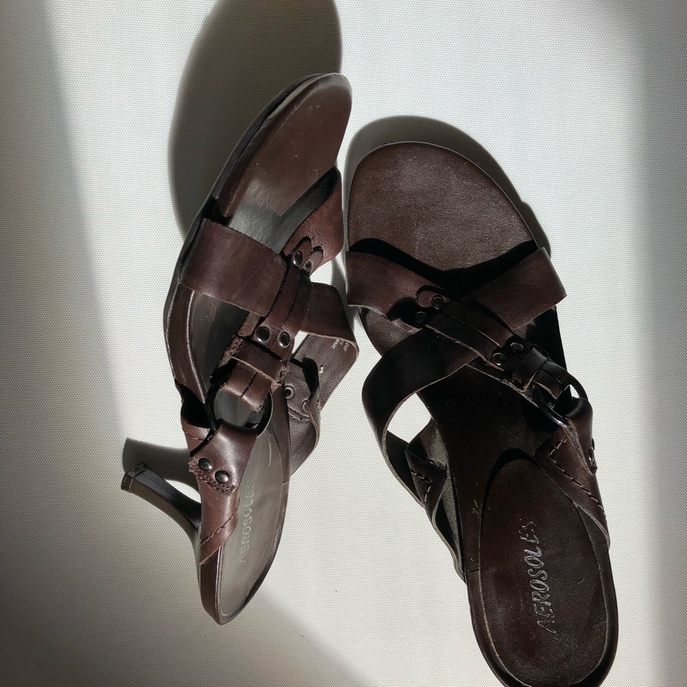 Aerosoles Brown Leather Sandals